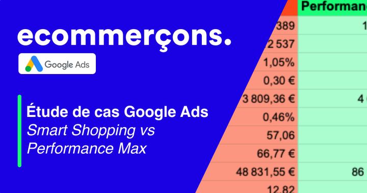 Étude de cas Google Ads - Smart Shopping vs Performance Max en e-commerce
